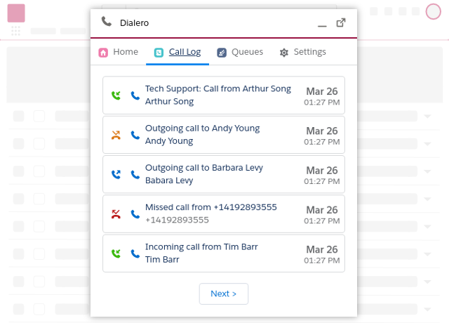Dialero Native Softphone for Salesforce In Lightning