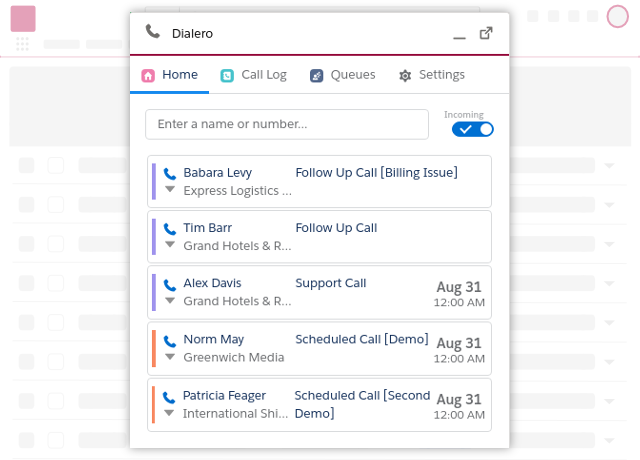 Dialero Native Softphone for Salesforce In Lightning